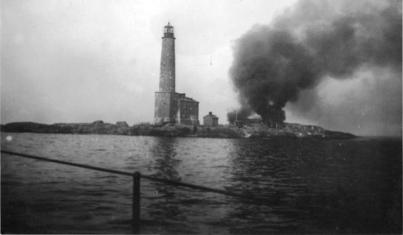 Photo of island during the war.